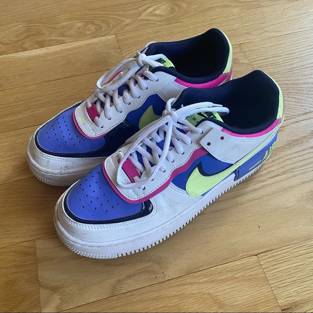 Nike Air Force 1 Shadow White Sapphire Barely Volt